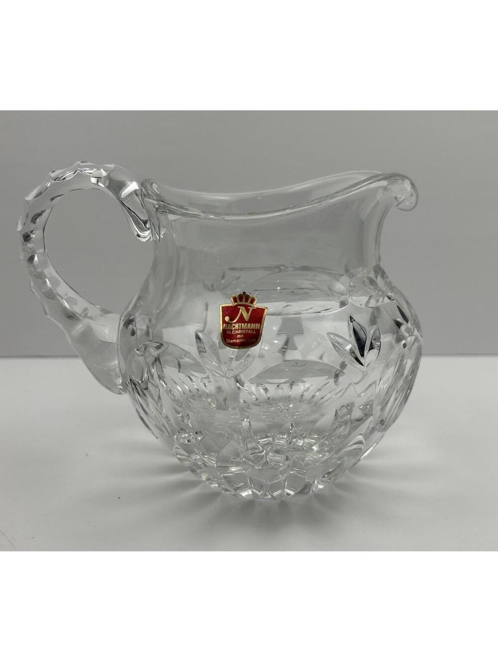 Vintage Nachtmann Bleikristall Bamberg Crystal Creamer Pitcher Germany 4.25 LVRM